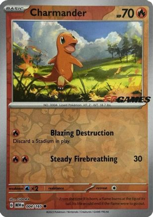 Charmander 004/165 - Reverse Holofoil Miscellaneous Cards & Products - Promo