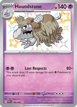 Houndstone 168/091 - Holofoil SV Paldean Fates - Shiny Rare
