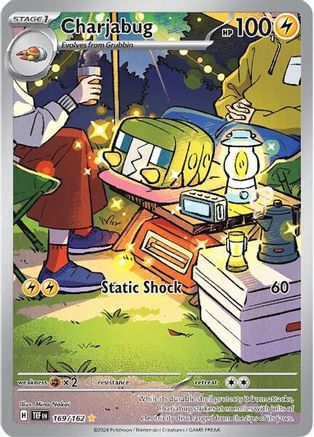 Charjabug 169/162 - Holofoil SV05 Temporal Forces - Illustration Rare