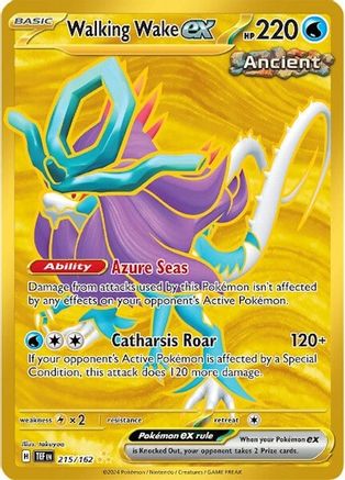 Walking Wake ex 215/162 - Holofoil SV5 Temporal Forces - Hyper Rare
