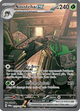 Sinistcha ex 210/167 - Holofoil SV6 Twilight Masquerade - Special Illustration Rare