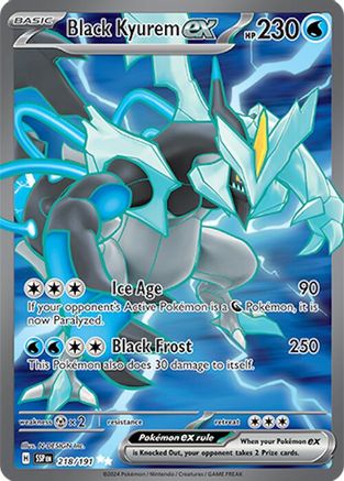 Black Kyurem ex 218/191 - Holofoil SV08 Surging Sparks - Ultra Rare