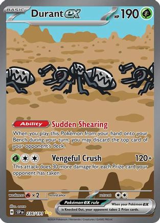 Durant ex 236/191 - Holofoil SV8 Surging Sparks - Special Illustration Rare