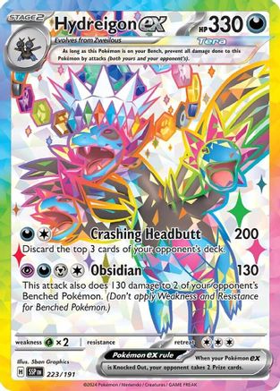Hydreigon ex 223/191 - Holofoil SV8 Surging Sparks - Ultra Rare