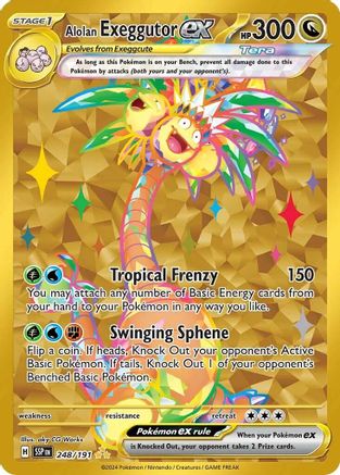 Alolan Exeggutor ex 248/191 - Holofoil SV08 Surging Sparks - Hyper Rare