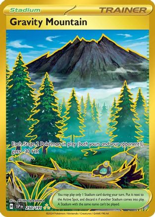 Gravity Mountain 250/191 - Holofoil SV8 Surging Sparks - Hyper Rare