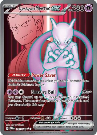 Team Rocket's Mewtwo ex 213/182 - Holofoil SV10 Destined Rivals - Ultra Rare