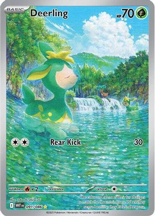Deerling 091/086 - Holofoil SV White Flare - Illustration Rare