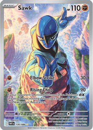 Sawk 130/086 - Holofoil SV White Flare - Illustration Rare