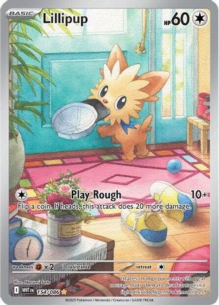 Lillipup 154/086 - Holofoil SV White Flare - Illustration Rare