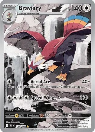 Braviary 155/086 - Holofoil SV Black Bolt - Illustration Rare