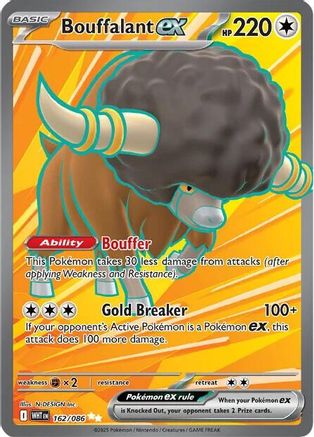 Bouffalant ex 162/086 - Holofoil SV White Flare - Ultra Rare