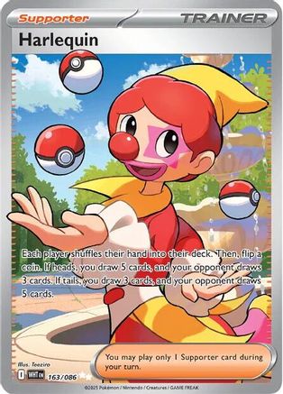 Harlequin 163/086 - Holofoil SV White Flare - Ultra Rare