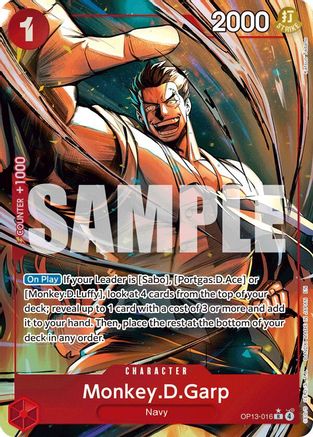 Monkey.D.Garp (Alternate Art) (OP13-016) - Carrying On His Will Foil - Japanese