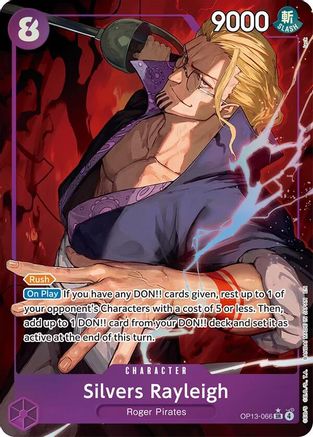 Silvers Rayleigh (Alternate Art) (OP13-066) - Carrying On His Will Foil - Japanese