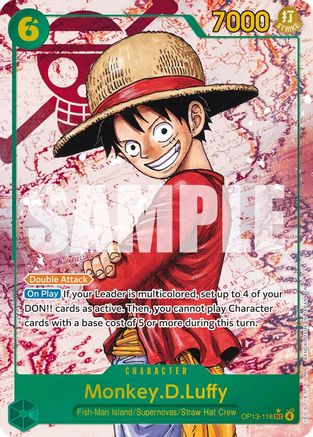Monkey.D.Luffy (118) (Parallel) (OP13-118) - Carrying On His Will Foil - Japanese