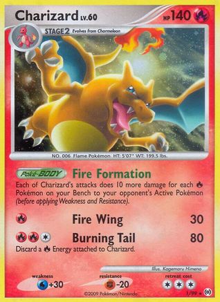 Charizard 1/99 - Holofoil Arceus - Holo Rare