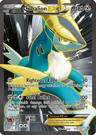 Cobalion EX (133 Full Art) 133/135 - Holofoil Plasma Storm - Ultra Rare
