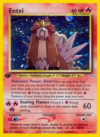 Entei 006/64 - Unlimited Holofoil Neo Revelation - Holo Rare