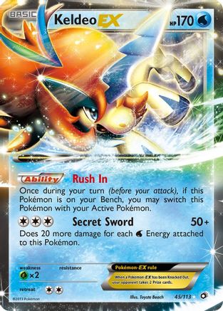 Keldeo EX 045/113 - Holofoil Legendary Treasures - Ultra Rare