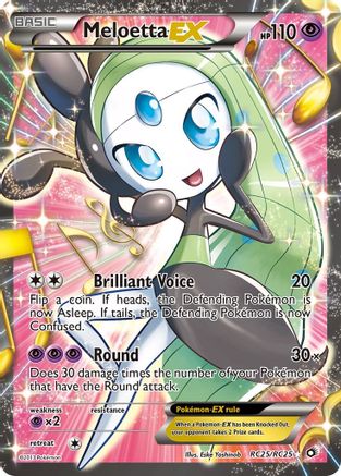 Meloetta EX (Full Art) RC25/113 - Holofoil Legendary Treasures Radiant Collection - Ultra Rare