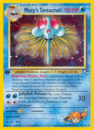 Misty's Tentacruel 10/132 - Unlimited Holofoil Gym Heroes - Holo Rare