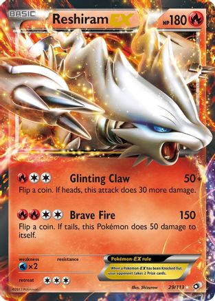 Reshiram EX 029/113 - Holofoil Legendary Treasures - Ultra Rare