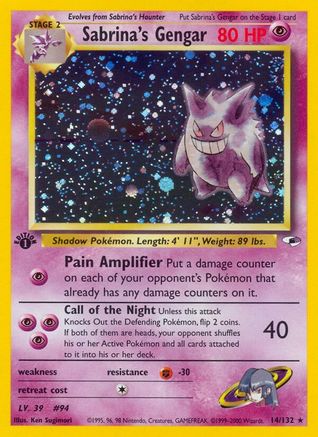 Sabrina's Gengar 14/132 - Unlimited Holofoil Gym Heroes - Holo Rare