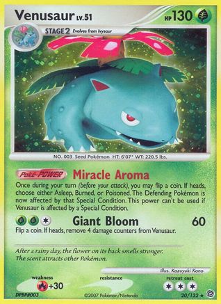 Venusaur 020/132 - Holofoil Secret Wonders - Holo Rare