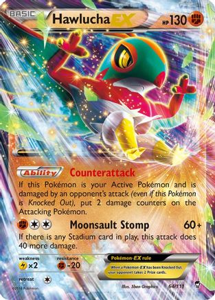 Hawlucha EX 064/111 - Holofoil XY Furious Fists - Ultra Rare