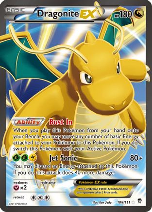 Dragonite EX (108 Full Art) 108/111 - Holofoil XY Furious Fists - Ultra Rare