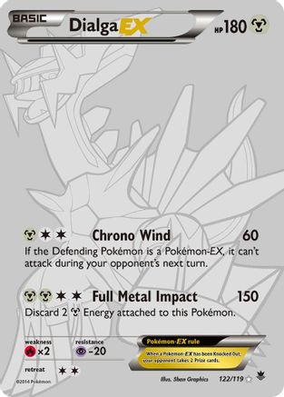 Dialga EX (122 Secret Rare) 122/119 - Holofoil XY  Phantom Forces - Secret Rare