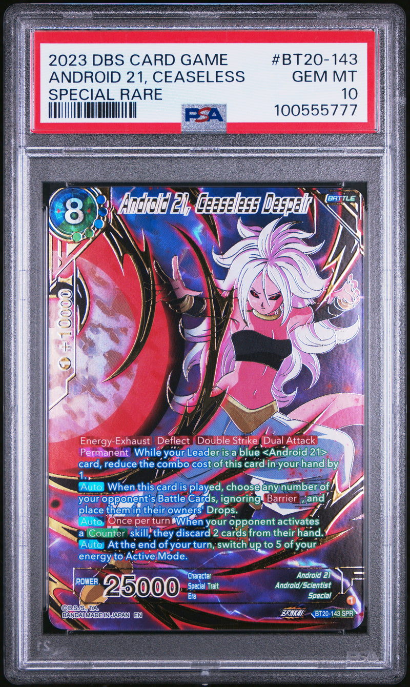 Android 21, Ceaseless BT20-143 Special Rare Dragon Ball Super Card Game Series 2
