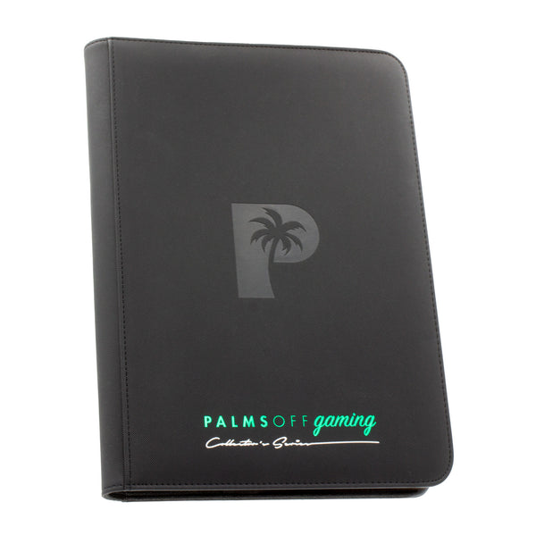 Palms Off Gaming: Collector's Series 9 Pocket Zip Trading Card Binder BLACK