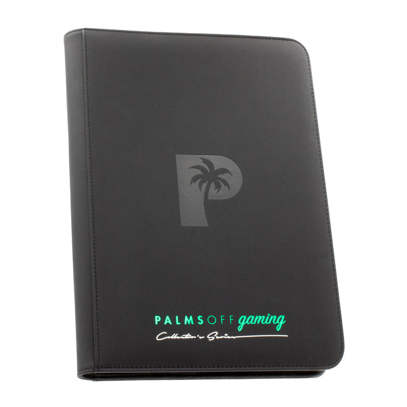 Palms Off Gaming: Collector's Series 9 Pocket Zip Trading Card Binder BLACK