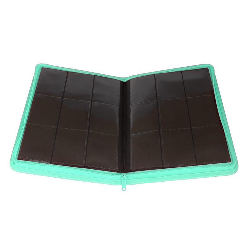 Palms Off Gaming: Collector's Series 9 Pocket Zip Trading Card Binder - TURQUOISE