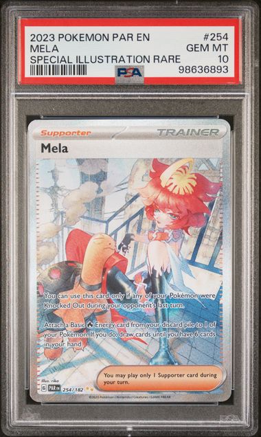 PSA 10 GEM MT: Pokemon TCG Mela 254/182 SIR - Paradox Rift