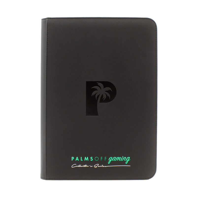 Palms Off Gaming: Collector's Series 9 Pocket Zip Trading Card Binder BLACK